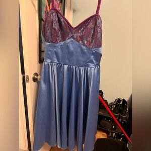 Pin up Swing Dress purple and periwinkle